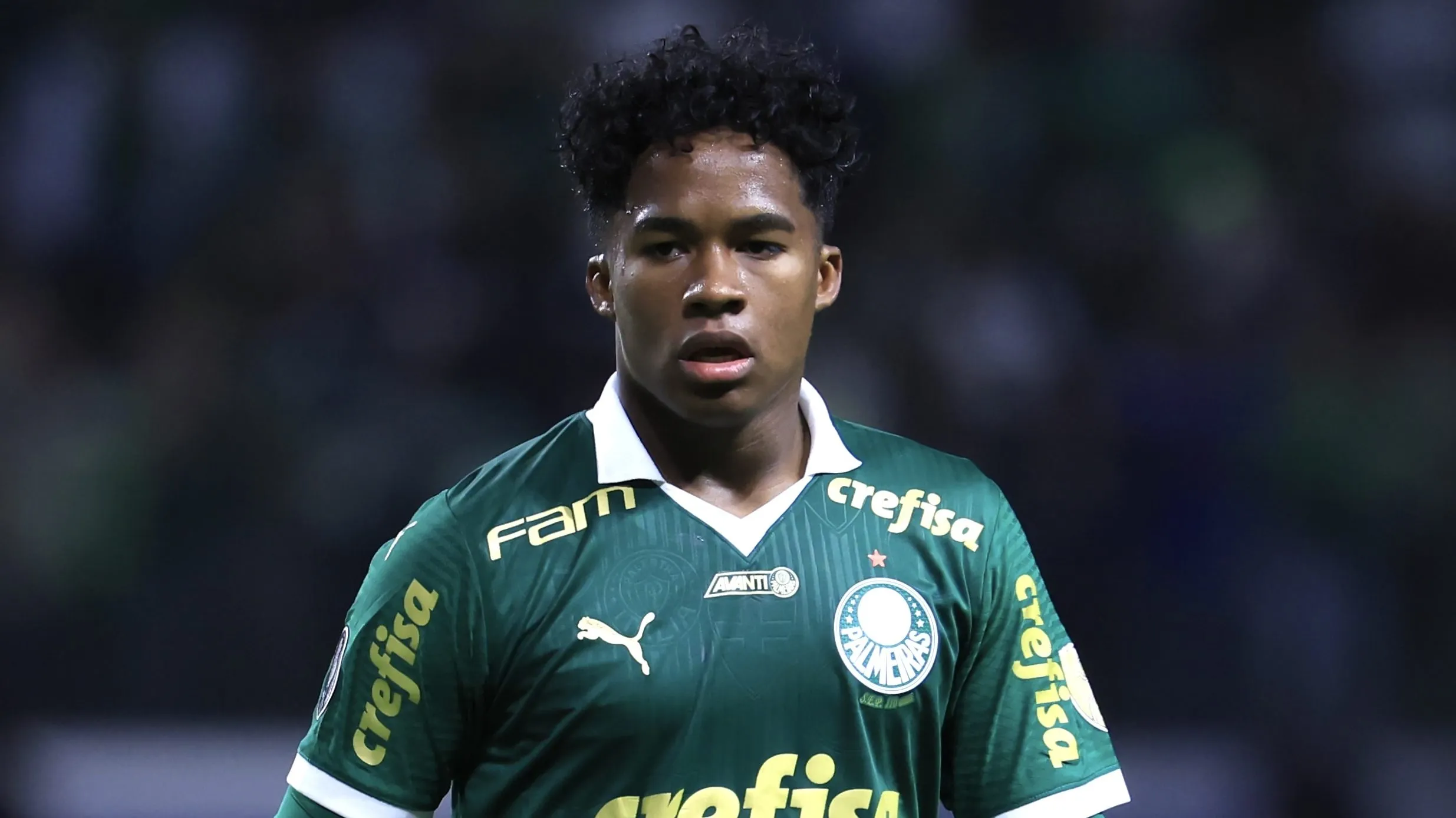 Endrick em campo pelo Palmeiras. Foto: Marcello Zambrana/AGIF