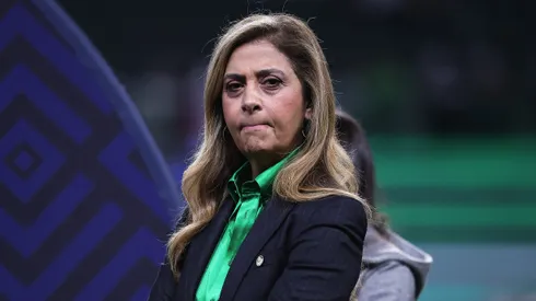 Leila Pereira presidente do Palmeiras durante partida contra o Santos no estadio Arena Allianz Parque pelo campeonato Brasileiro A 2025. Foto: Ettore Chiereguini/AGIF