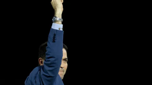 Marcelo Paz o CEO da SAF do Fortaleza Esporte Clubedo Fortaleza Jogadores do Fortaleza comemoram vitoria ao final da partida contra o Bragantino no estadio Cicero De Souza Marques pelo campeonato Brasileiro A 2025. Foto: Anderson Romao/AGIF