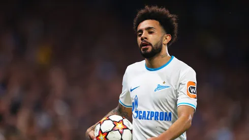 Claudinho of Zenit St. Petersburg looks on during the UEFA Champions League group H match between Chelsea FC and Zenit St. Petersburg at Stamford Bridge on September 14, 2021 in London, England. (Photo by Clive Rose/Getty Images)
