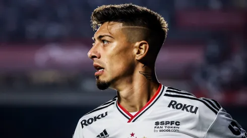 Rigoni jogador do Sao Paulo durante partida contra o Ceara no estadio Morumbi pelo campeonato Brasileiro A 2022.