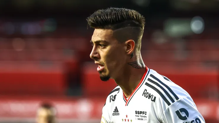 Rigoni jogador do Sao Paulo durante partida contra o America-MG no estadio Morumbi pelo campeonato Brasileiro A 2022.