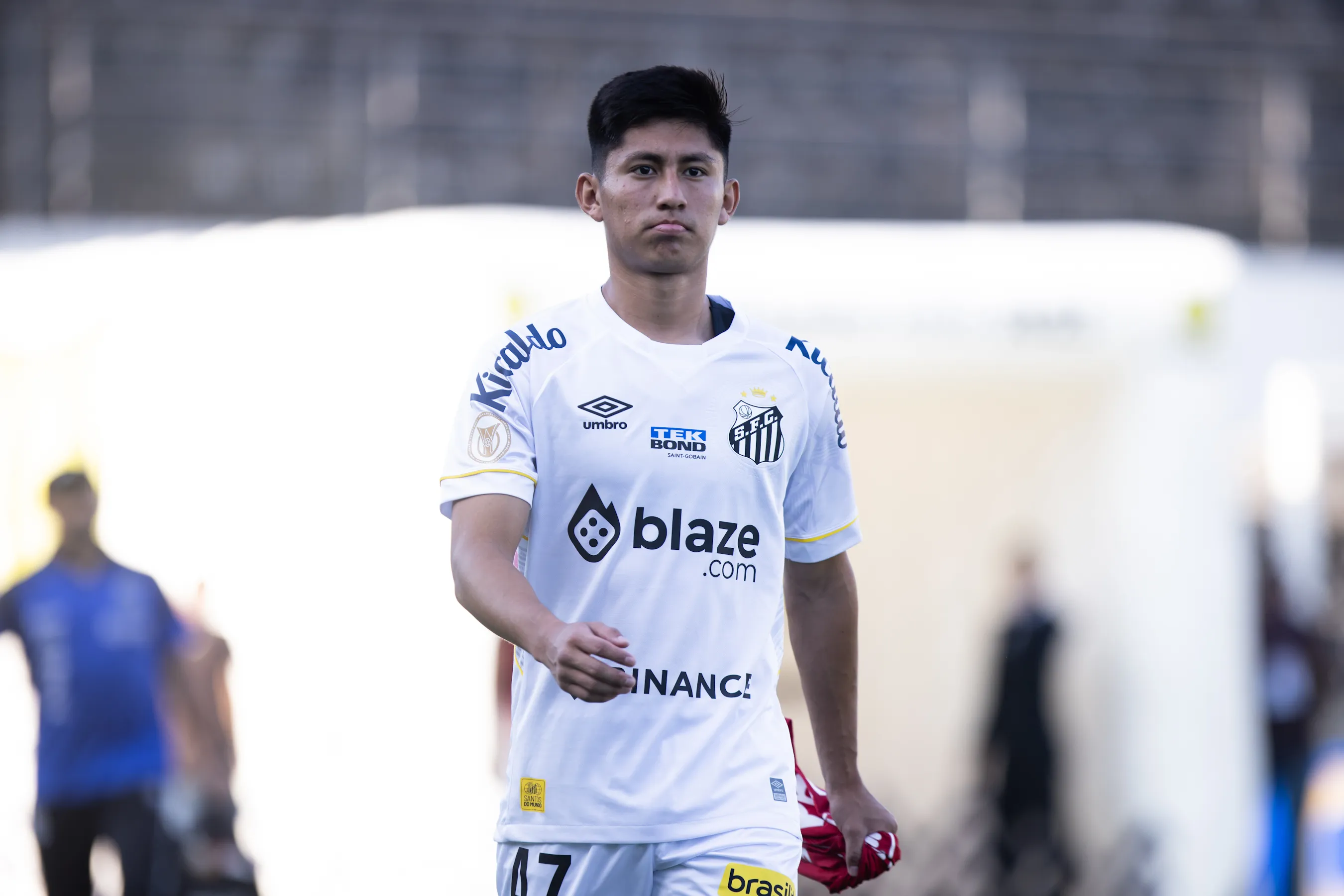 SP – SANTOS – 23/07/2023 – BRASILEIRO A 2023, SANTOS X BOTAFOGO – Miguelito jogador do Santos durante partida contra o Botafogo no estadio Vila Belmiro pelo campeonato Brasileiro A 2023. Foto: Abner Dourado/AGIF