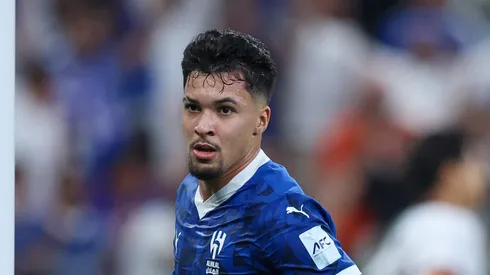 Marcos Leonardo comemora gol marcado pelo Al-Hilal. (Photo by Yasser Bakhsh/Getty Images)