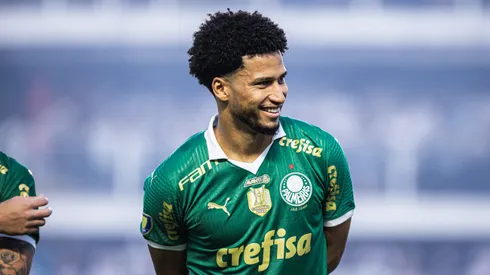 Murilo jogador do Palmeiras durante partida contra o Santos no estadio Vila Belmiro pelo campeonato Paulista 2024.
