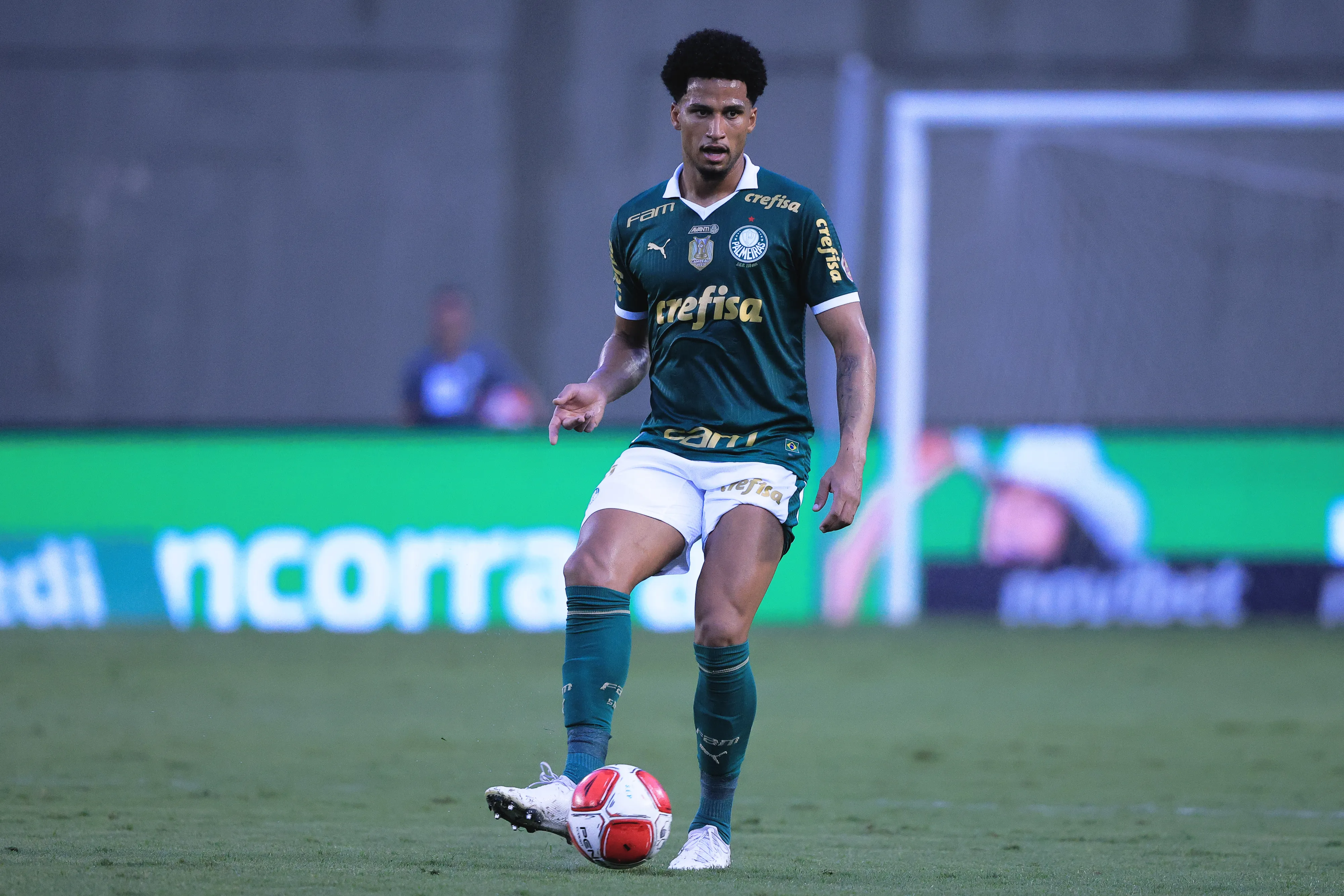SP – BARUERI – 24/02/2024 – PAULISTA 2024, PALMEIRAS X MIRASSOL – Murilo jogador do Palmeiras durante partida contra o Mirassol no estadio Arena Barueri pelo campeonato Paulista 2024. Foto: Ettore Chiereguini/AGIF
