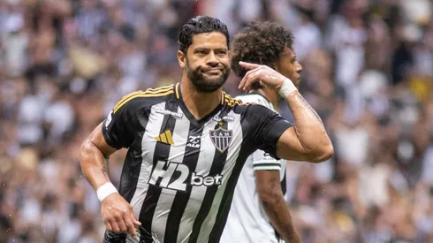 Hulk jogador do Atlético-MG comemora seu gol durante partida contra o Vasco no estádio Arena MRV pelo campeonato Brasileiro A 2025. Foto: Fernando Moreno/AGIF