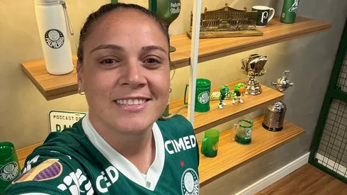 A jogadora chega no Palmeiras após dois anos no Flamengo – Foto: Divulgação/Palmeiras