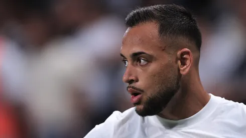 Maycon jogador do Corinthians durante partida contra o Guarani no estadio Arena Corinthians pelo campeonato Paulista 2024.