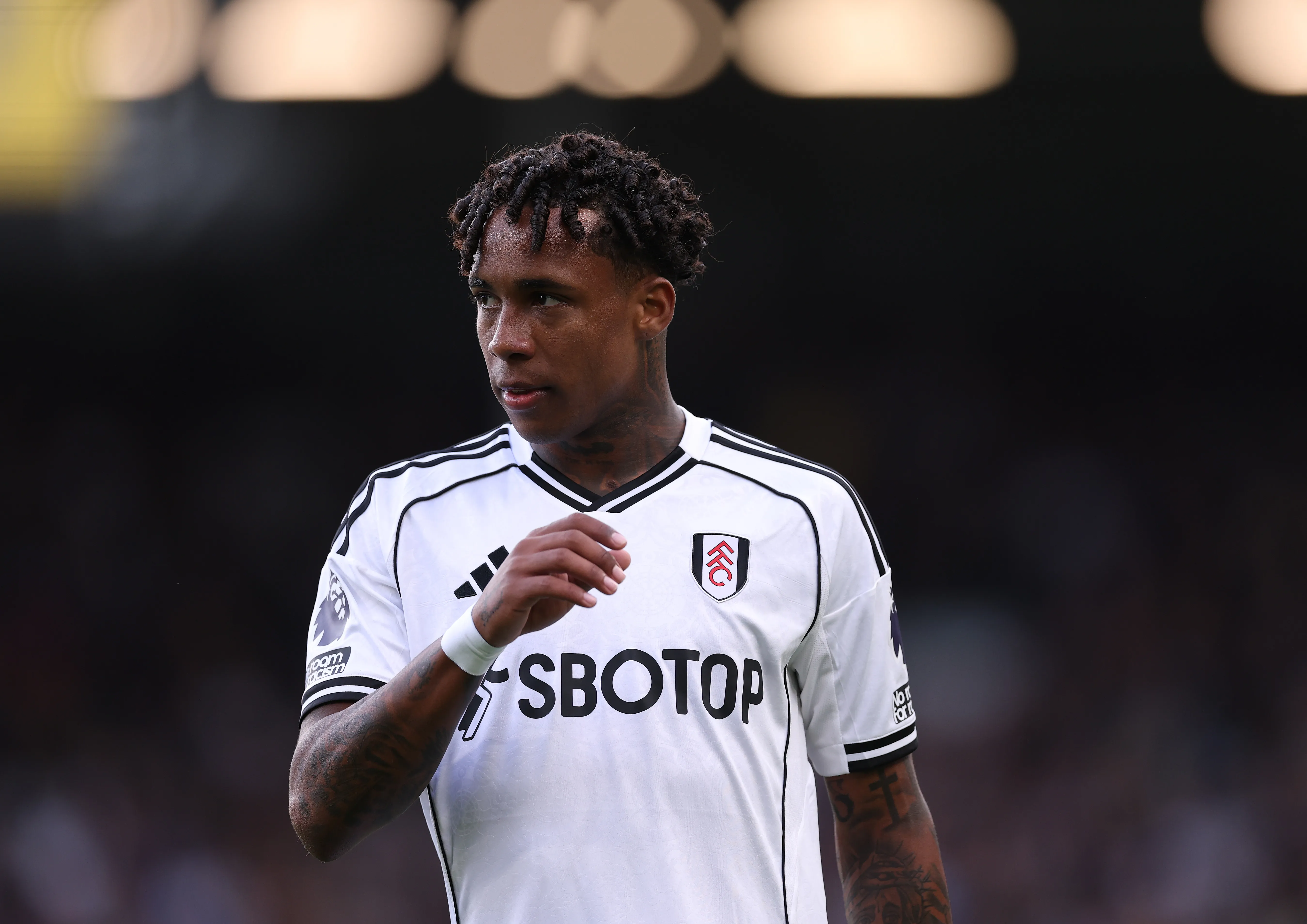 LONDON, ENGLAND – SEPTEMBER 13: Kevin of Fulham reacts  during the Premier League match between Fulham and Leeds United at Craven Cottage on September 13, 2025 in London, England. (Photo by Ryan Pierse/Getty Images)