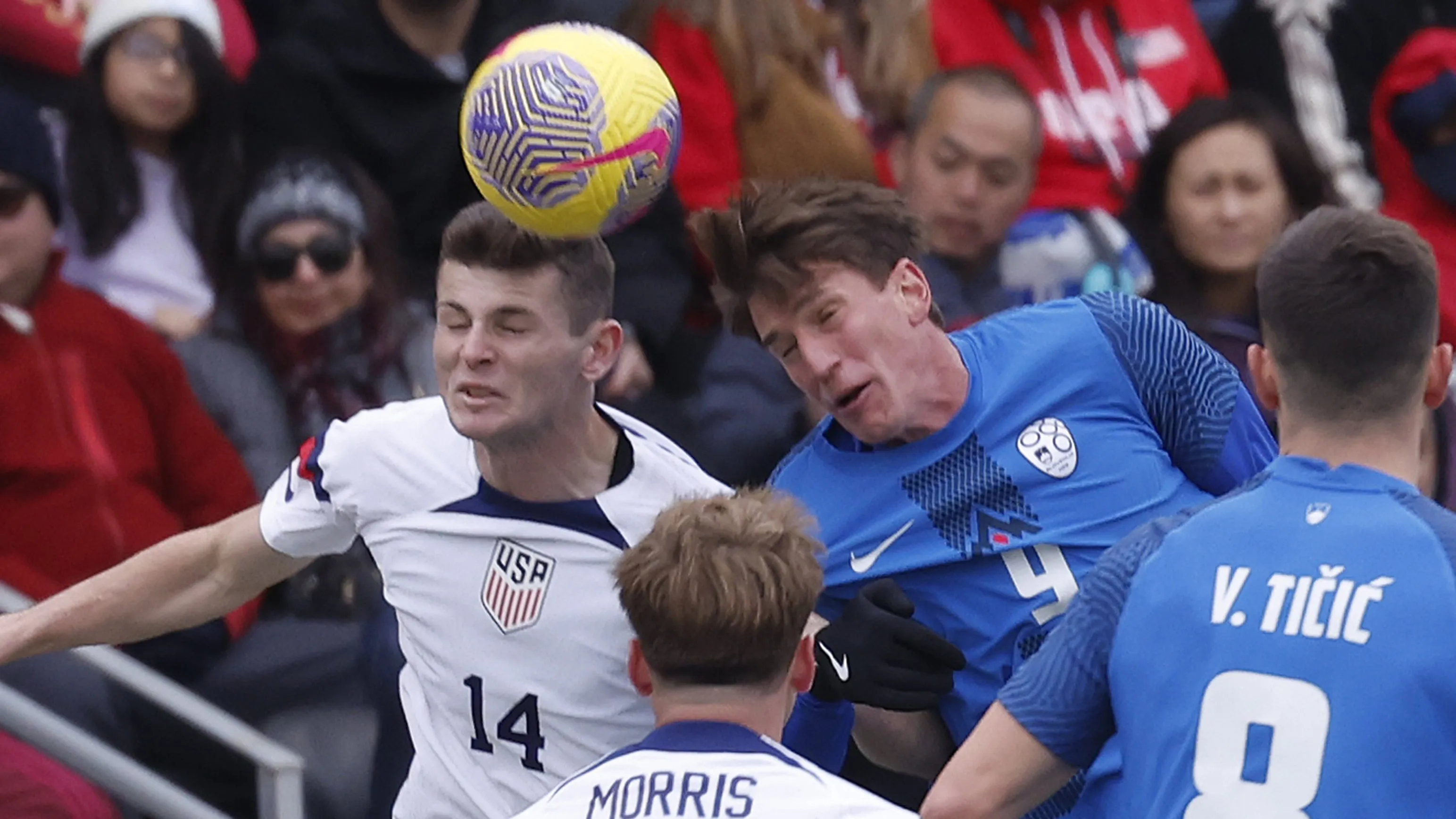 Andrés Vombergar pela seleção da Eslovênia. (Photo by Ronald Cortes/Getty Images)