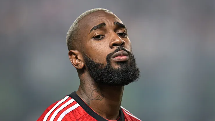 Gerson of Flamengo before a match between Atletico Mineiro and Flamengo as part of Brasileirao 2023 at Arena Independencia on July 29, 2023 in Belo Horizonte, Brazil.