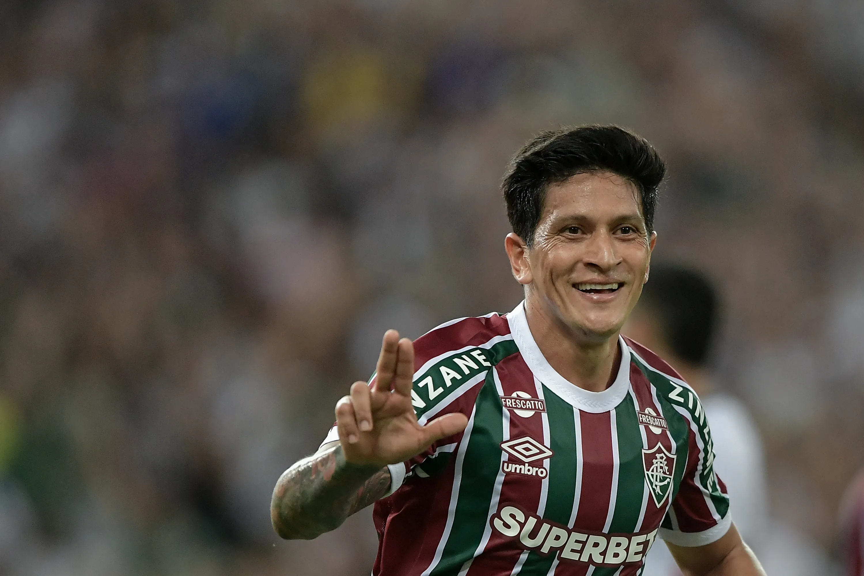 German Cano jogador do Fluminense durante partida contra o Vitoria no estadio Maracana pelo campeonato Brasileiro A 2025. Foto: Thiago Ribeiro/AGIF