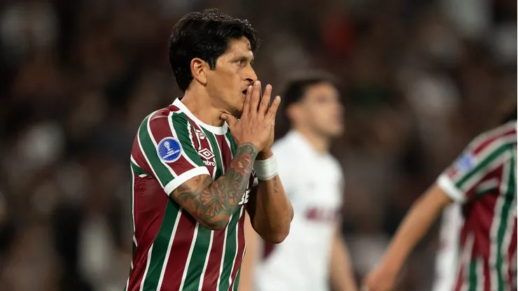 German Cano jogador do Fluminense lamenta durante partida contra o Lanus no estadio Maracana pelo campeonato Copa Sul-americana 2025. Foto: Jorge Rodrigues/AGIF