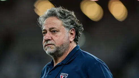 Julio Casares presidente do Sao Paulo antes da partida contra o Flamengo no estadio Maracana pelo campeonato Brasileiro A 2024. Foto: Thiago Ribeiro/AGIF