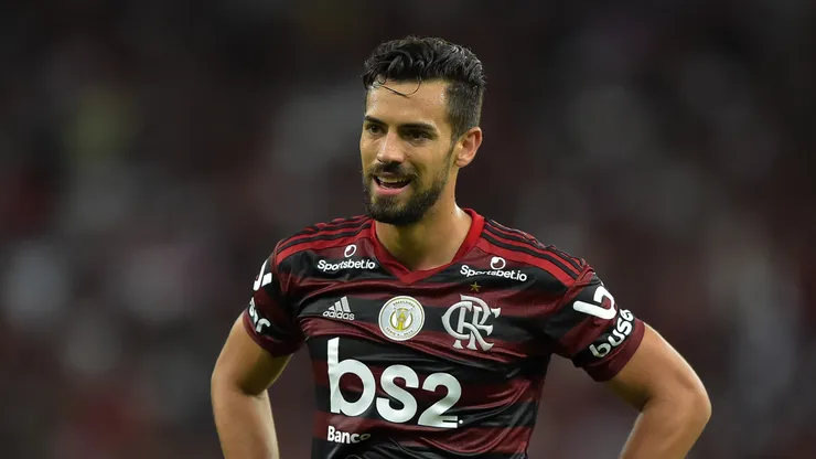 Pablo Mari jogador do Flamengo durante partida contra o Fluminense no estadio Maracana pelo campeonato Brasileiro A 2019. Foto: Thiago Ribeiro/AGIF