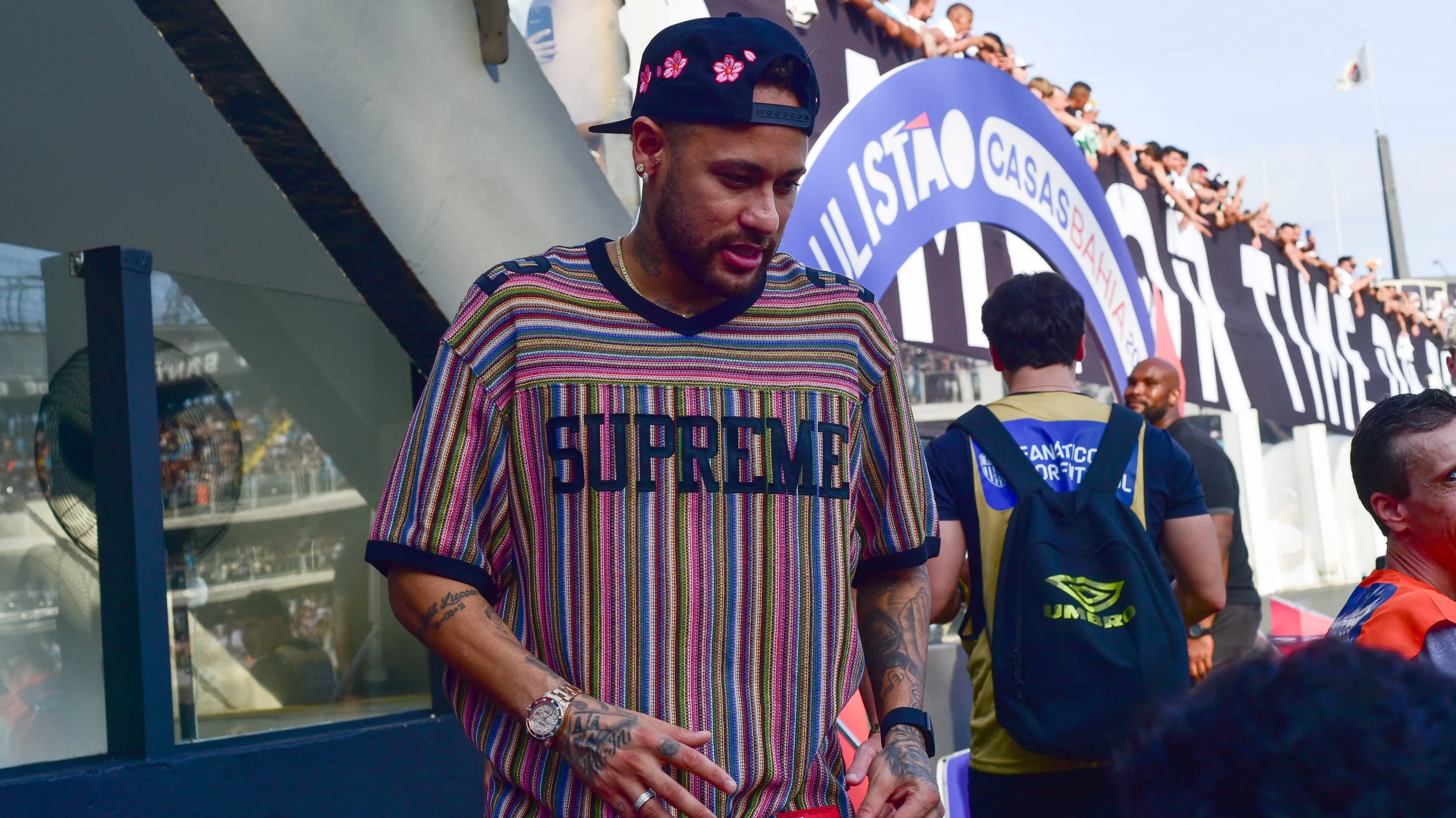 Neymar jogador do Santos durante partida contra o Novorizontino no estadio Vila Belmiro pelo campeonato Paulista 2026. Foto: Jota Erre/AGIF