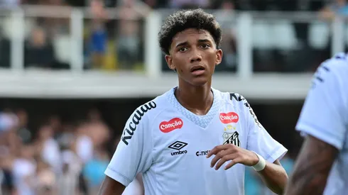 SP – SANTOS – 10/01/2026 – PAULISTA 2026, SANTOS X NOVORIZONTINO – Robinho Jr jogador do Santos durante partida contra o Novorizontino no estadio Vila Belmiro pelo campeonato Paulista 2026. Foto: Jota Erre/AGIF