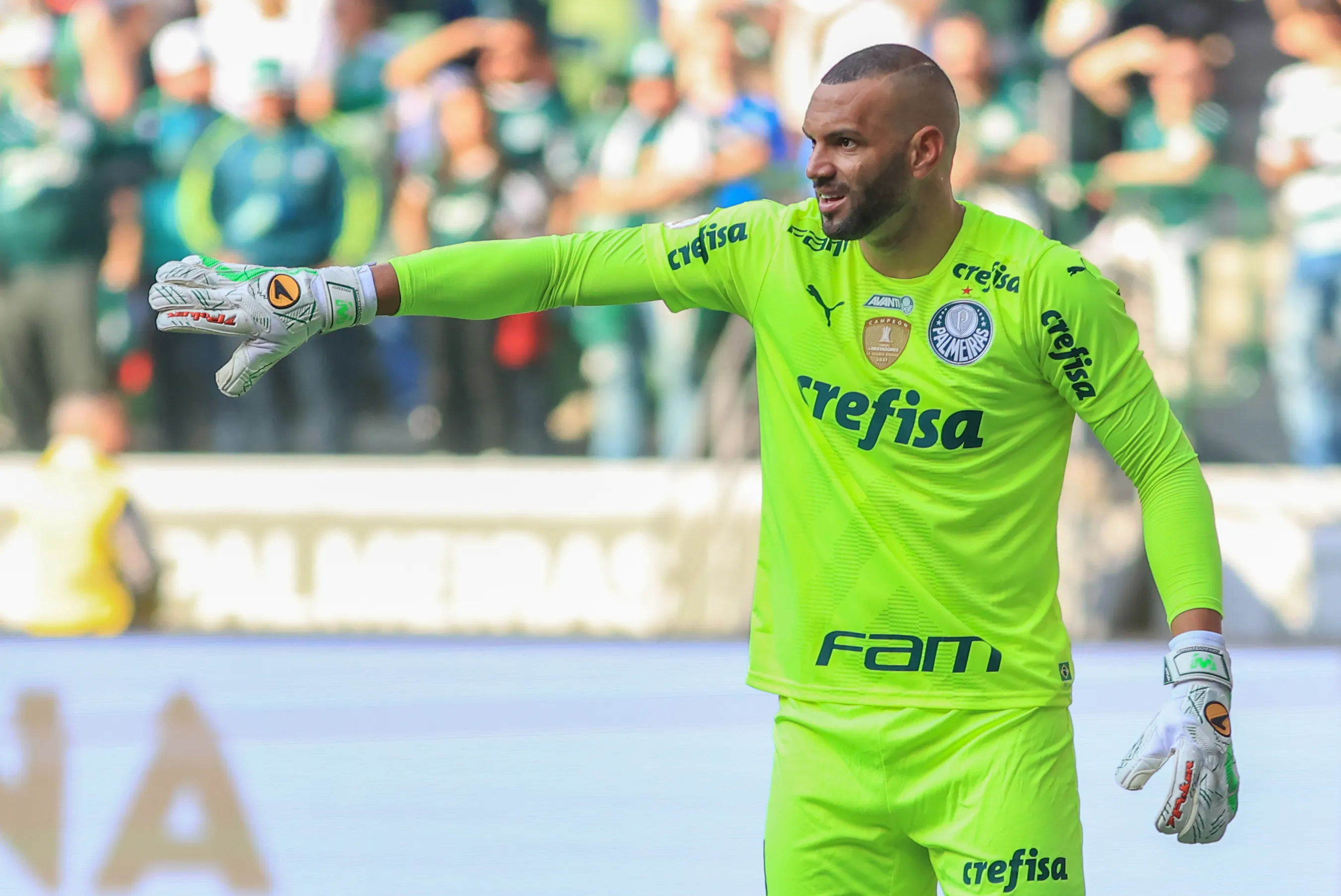 SP – Sao Paulo – 21/08/2022 – BRASILEIRO A 2022, PALMEIRAS X FLAMENGO – Weverton jogador do Palmeiras durante partida contra o Flamengo no estadio Arena Allianz Parque pelo campeonato Brasileiro A 2022. Foto: Marcello Zambrana/AGIF