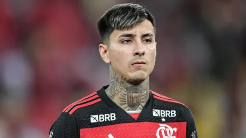 Pulgar jogador do Flamengo durante partida contra o Palmeiras no estadio Maracana pelo campeonato Brasileiro A 2024. Foto: Thiago Ribeiro/AGIF