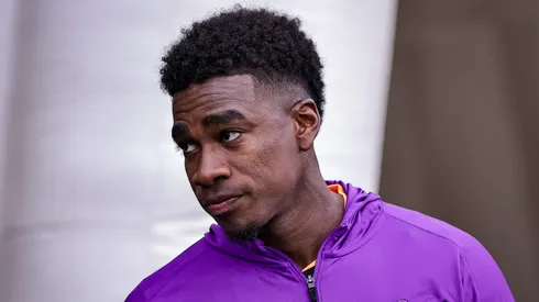 Felix Torres jogador do Corinthians durante entrada em campo para partida contra o Ceara no estadio Arena Corinthians pelo campeonato Brasileiro A 2025. Foto: Fabio Giannelli/AGIF