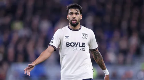 LIVERPOOL, ENGLAND – SEPTEMBER 29: Lucas Paqueta of West Ham United during the Premier League match between Everton and West Ham United at Hill Dickinson Stadium on September 29, 2025 in Liverpool, England. (Photo by Alex Livesey/Getty Images)
