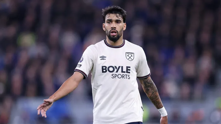 LIVERPOOL, ENGLAND - SEPTEMBER 29: Lucas Paqueta of West Ham United during the Premier League match between Everton and West Ham United at Hill Dickinson Stadium on September 29, 2025 in Liverpool, England. (Photo by Alex Livesey/Getty Images)