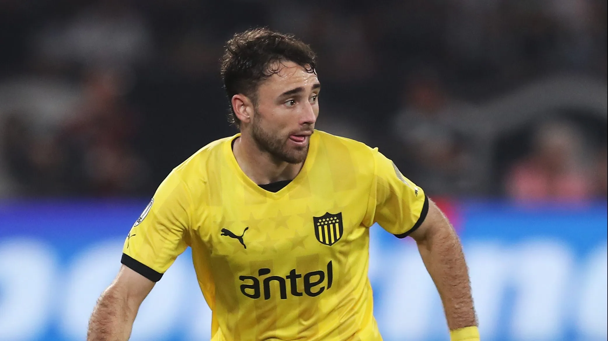 Pedro Milans com a camisa do Peñarol-URU. Foto: Wagner Meier/Getty Images