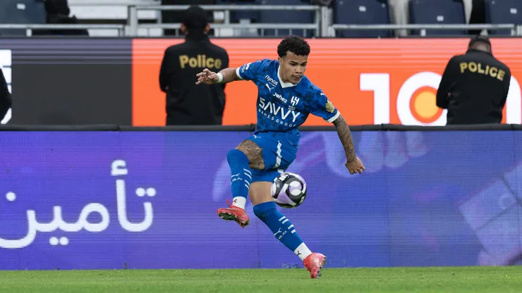 Kaio Cesar of Al-Hilal FC during the Saudi Pro League match between Al-Hilal FC and Al-Kholood FC at Kingdom Arena on February 25, 2025 in Riyadh, Saudi Arabia.