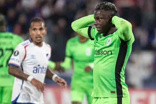 Marino Hinestroza pelo Atlético Nacional.  (Photo by Ernesto Ryan/Getty Images)