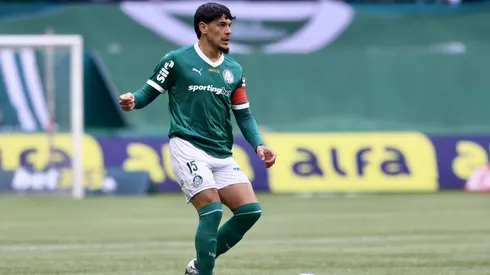 Gustavo Gomez jogador do Palmeiras durante partida contra o Ceara no estadio Arena Allianz Parque pelo campeonato Brasileiro A 2025.