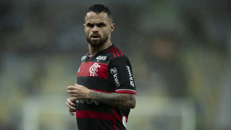 Michael jogador do Flamengo durante partida contra o Bragantino no estadio Maracana pelo campeonato Brasileiro A 2024. Foto: Jorge Rodrigues/AGIF