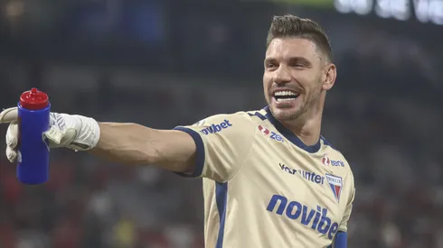 PR – CURITIBA – 14/09/2024 – BRASILEIRO A 2024, ATHLETICO-PR X FORTALEZA – Joao Ricardo jogador do Fortaleza durante partida contra o Athletico-PR no estadio Arena da Baixada pelo campeonato Brasileiro A 2024. Foto: Gabriel Machado/AGIF