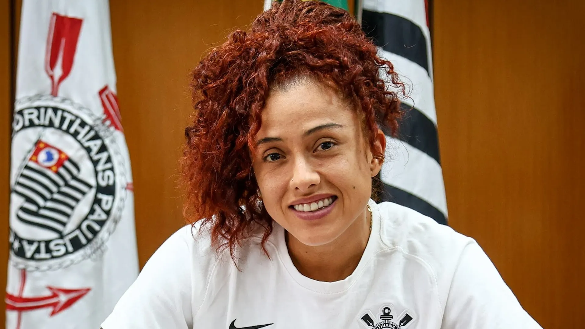Paola Garcia, em sua apresetação no Corinthians