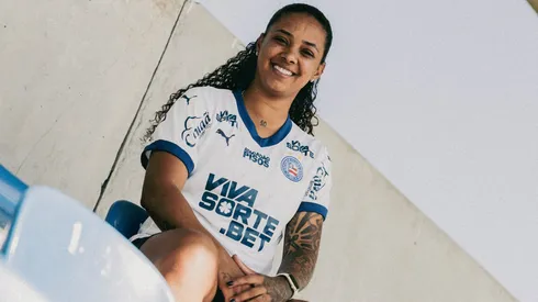 A atacante chega ao clube com passagens pelo futebol europeu e por clubes brasileiros – Foto: Leticia Martins/Bahia
