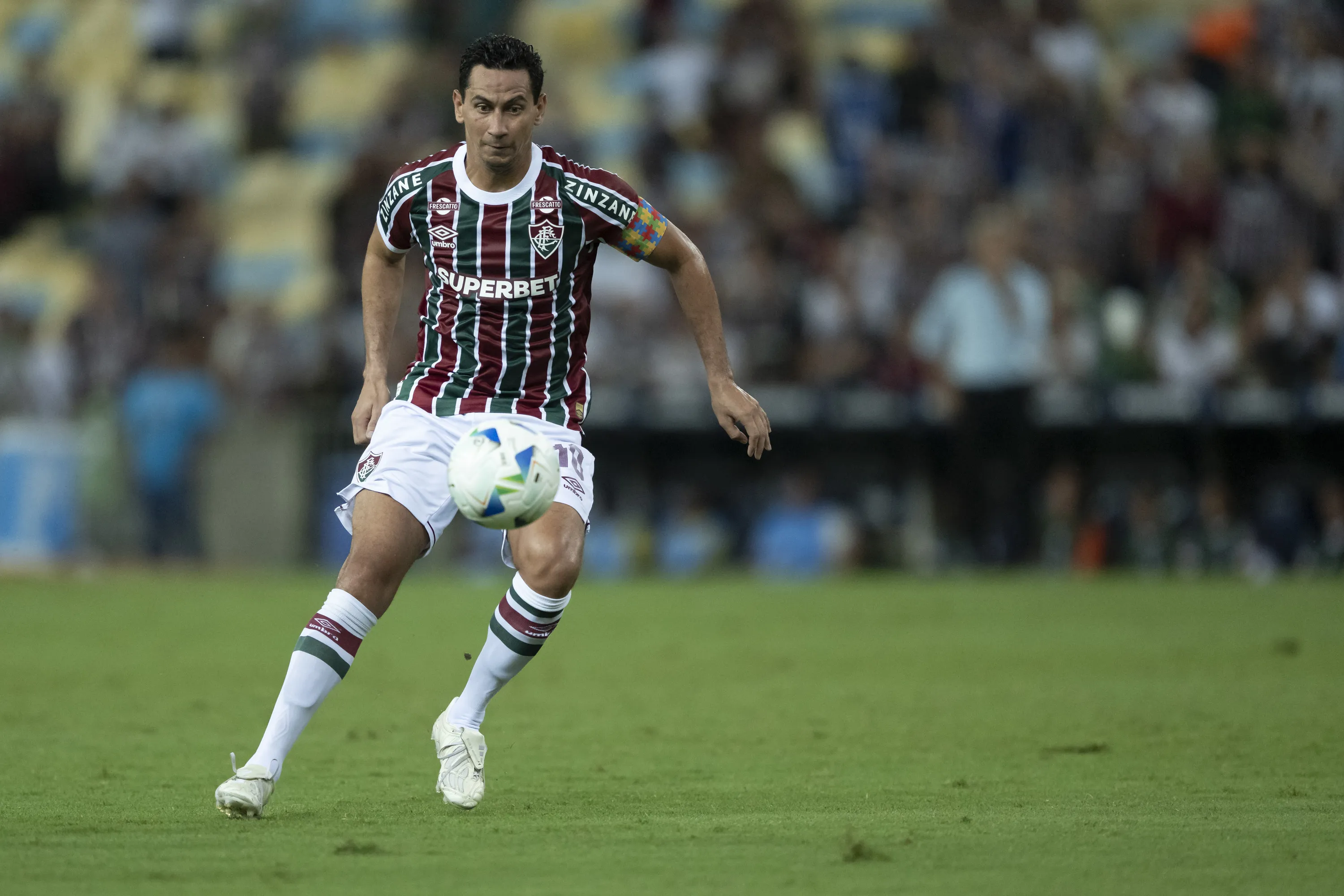 Ganso jogador do Fluminense durante partida contra o San Jose no estadio Maracana pelo campeonato Copa Sul-americana 2025. Foto: Jorge Rodrigues/AGIF