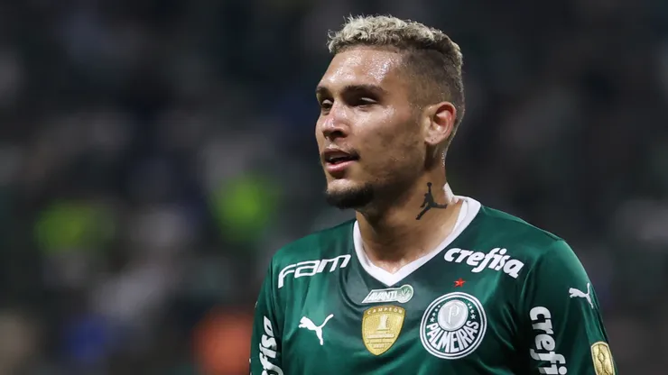 Rafael Navarro jogador do Palmeiras durante partida contra o Cerro Porteño no estádio Arena Allianz Parque pelo campeonato Copa Libertadores 2022. Foto: Marcello Zambrana/AGIF