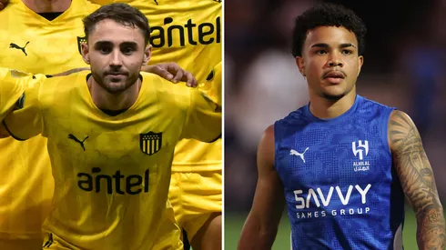 Pedro Milans e Kaio César, reforços do Corinthians. Fotos: Pedro Vilela/Getty Images e Richard Pelham/Getty Images
