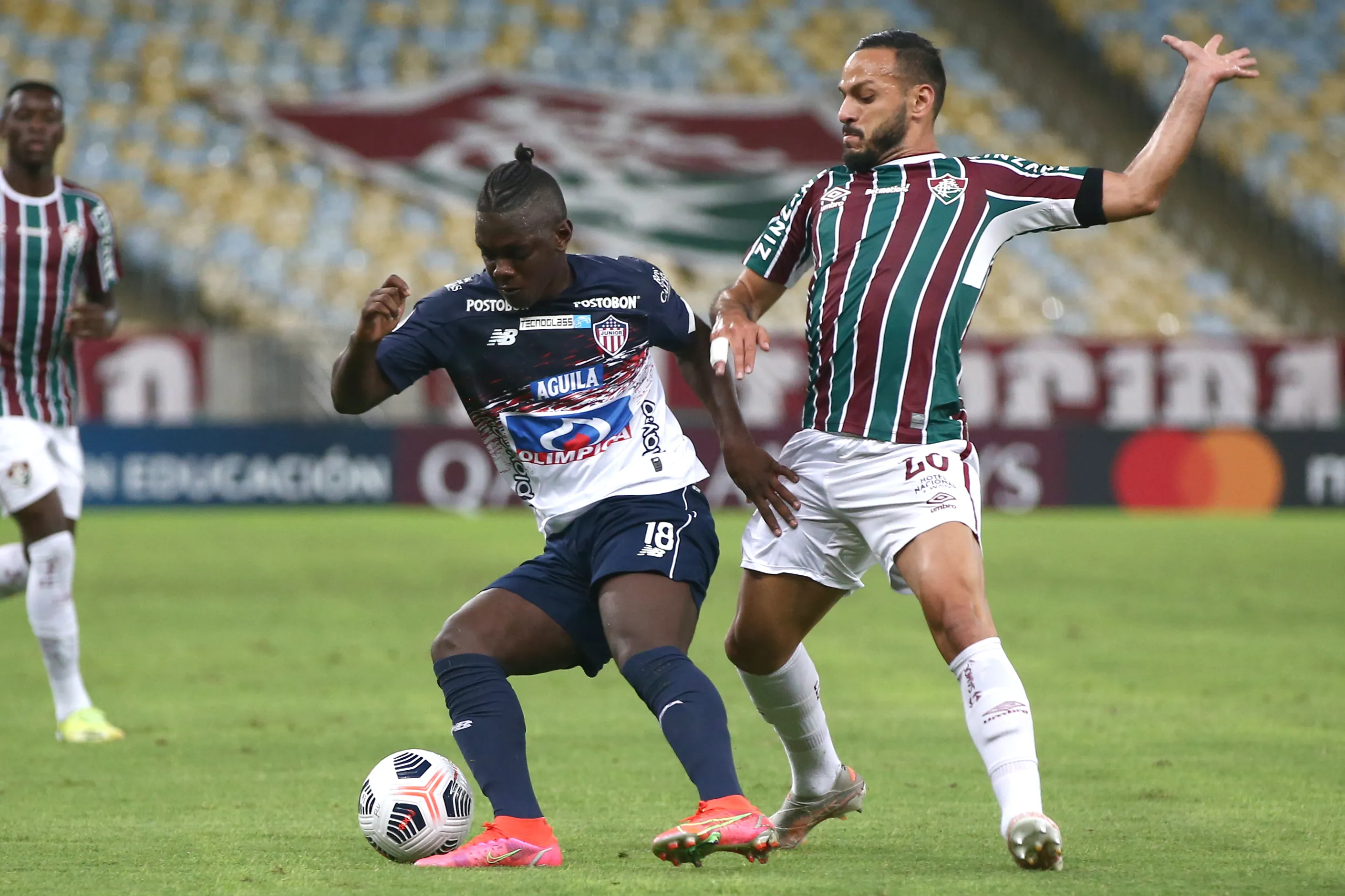 Cetré durante confronto entre Junior Barranquilla e Fluminense na Libertadores de 2021. (Photo by Buda Mendes/Getty Images)