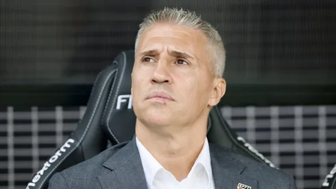 Hernan Crespo tecnico do Sao Paulo durante partida contra o Corinthians no estadio Arena Corinthians pelo campeonato Paulista 2026. Foto: Marcello Zambrana/AGIF
