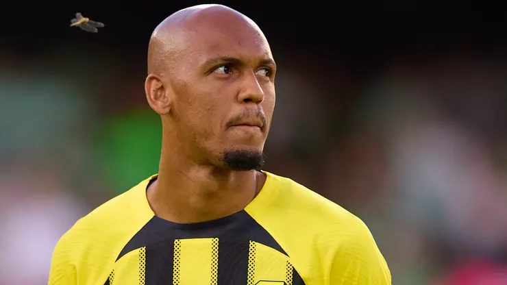 Fabinho Tavares of Al Ittihad looks on before a Pre-Season Friendly match between Real Betis and Al Ittihad at Estadio Benito Villamarin on August 03, 2024 in Seville, Spain.