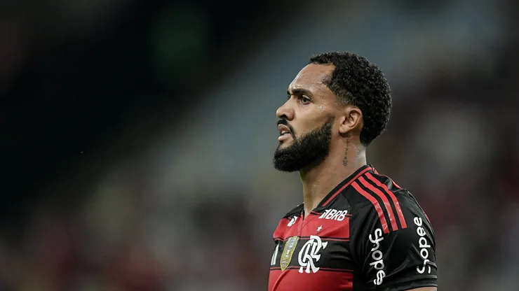 Juninho jogador do Flamengo durante partida contra o Internacional no estadio Maracana pelo campeonato Brasileiro A 2025.