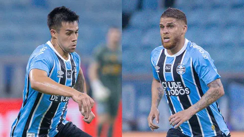 Aravena e Cuéllar estão fora dos planos do Grêmio, diz rádio. Fotos: Maxi Franzoi/AGIF
