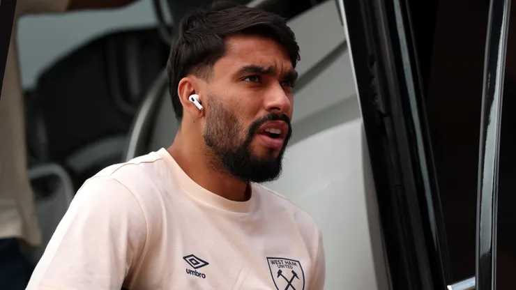 Lucas Paqueta of West Ham United arrives at the stadium prior to the Premier League match between Sunderland and West Ham United at Stadium of Light on August 16, 2025 in Sunderland, England.