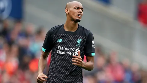 Fabinho of Liverpool reacts during the Pre-Season Friendly match between Liverpool FC and SSC Napoli at Murrayfield on July 28, 2019 in Edinburgh, Scotland.