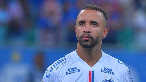 Caio Alexandre, jogador do Bahia durante partida contra o Boston River no estádio Arena Fonte Nova pelo campeonato Copa Libertadores 2025. Foto: Walmir Cirne/AGIF