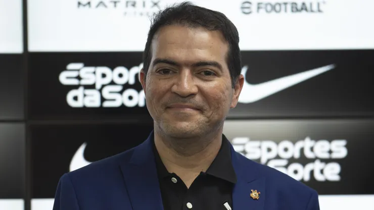 Marcelo Paz executivo de futebol do Corinthians durante em coletiva de imprensa apos treino da equipe realizada no CT Joaquim Grava. Foto: Anderson Romao/AGIF