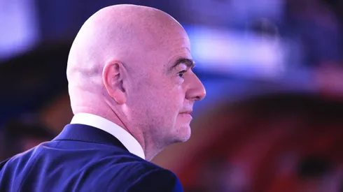 Gianni Infantino presidente da FIFA antes de partida entre Corinthians e Flamengo pelo campeonato Copa do Brasil 2022. Foto: Ettore Chiereguini/AGIF