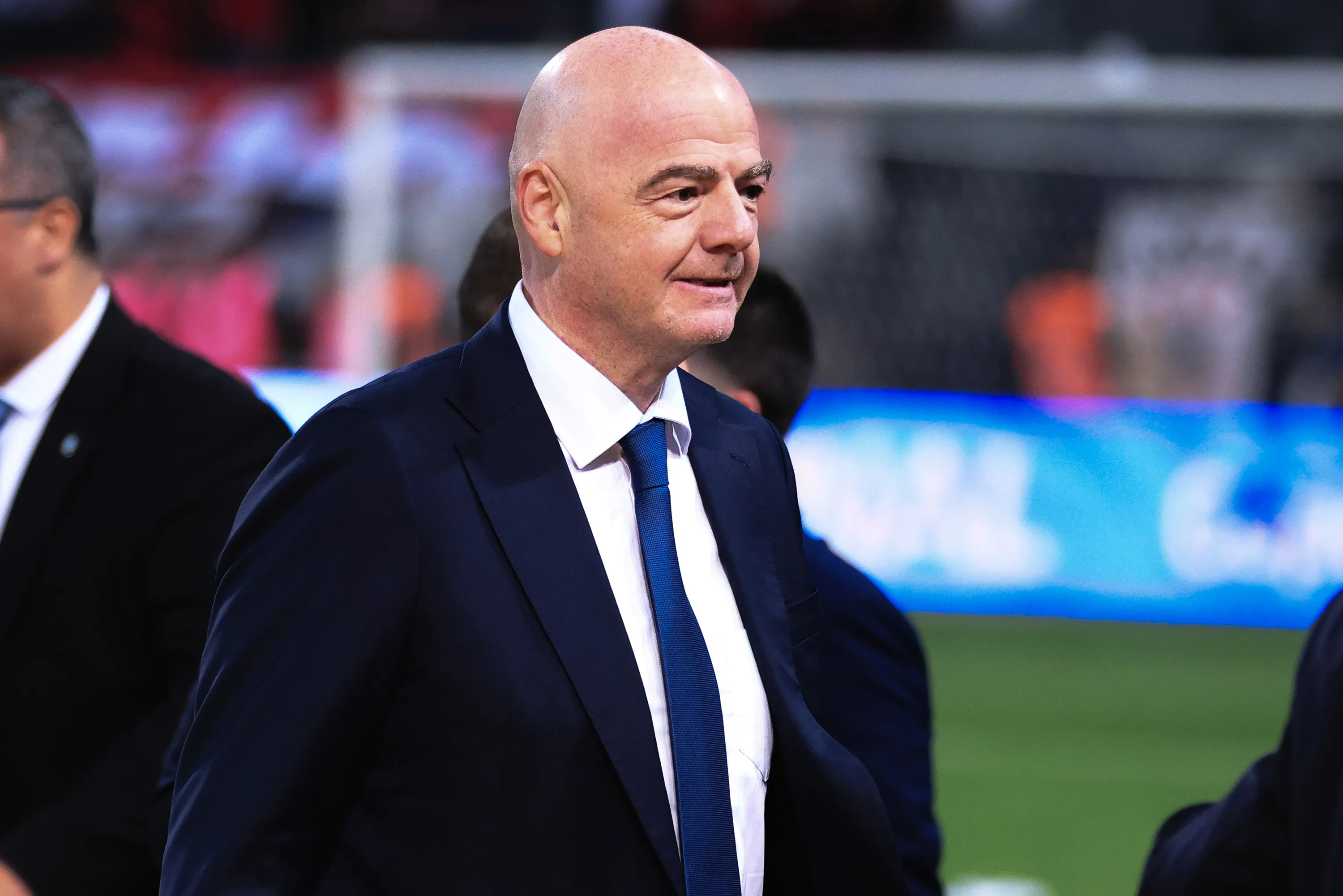 Gianni Infantino presidente da FIFA antes de partida entre Corinthians e Flamengo pelo campeonato Copa do Brasil 2022. Foto: Ettore Chiereguini/AGIF