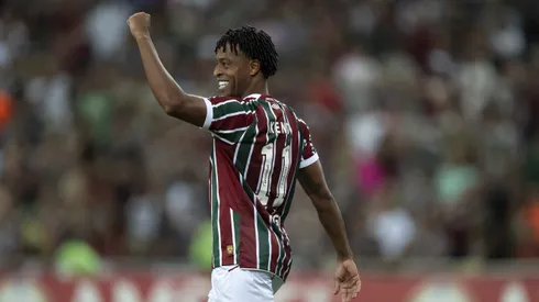 Keno jogador do Fluminense comemora seu gol durante partida contra o Union Espanola no estadio Maracana pelo campeonato Copa Sul-americana 2025. Foto: Jorge Rodrigues/AGIF